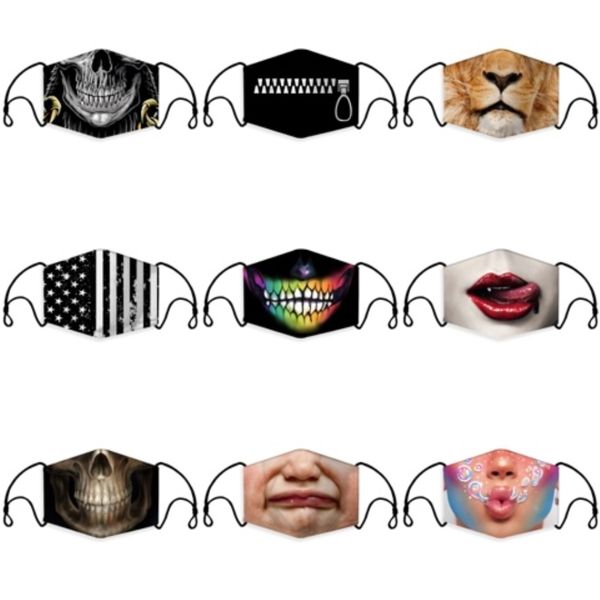 

reusable antidust face mask american united kingdom any canada flag 3d printing mask washable adjustable protective mask#632