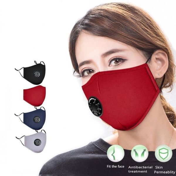 

Cotton Face Masks With Black Respirator Carbon Fliter Padding Anti Dust Adjustable & Reusable Protective 2 PM2.5 Filters Mouth Mask FY0016