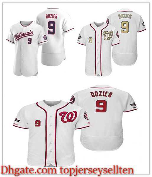 

washington nationals men women youth 9 brian dozier 2020 authentic baseball jersey, Black