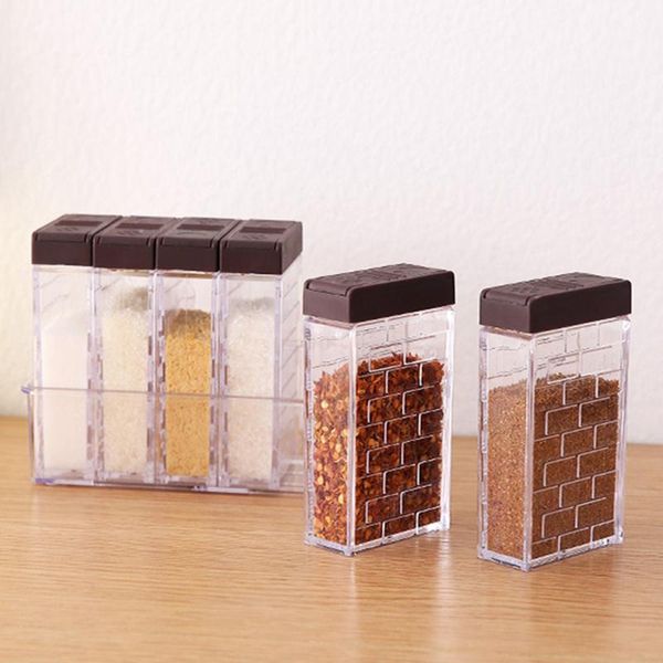 

storage bottles & jars home practical kitchen tools spice jar box seasoning lid multi layer finishing bottle
