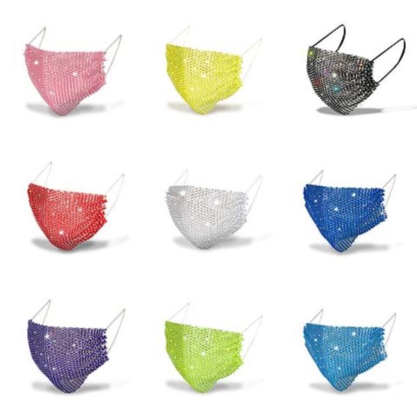 

masks 3d-print funny face mask protective ear-hanging ering animal print washable reusable rhinestone mouth mask design mask#959