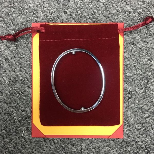 

love titanium steel silver rose gold without diamonds bracelet bangles women men screw bracelet couple jewelry with original box tqs0, Black