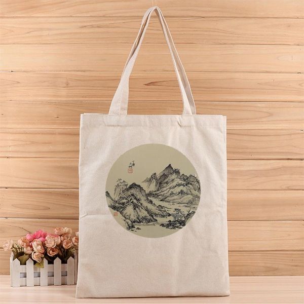 

fashion creative mountain 3d digital printed girls and womens canvas tote bags suits for shopping,gift,wedding, birthday or others