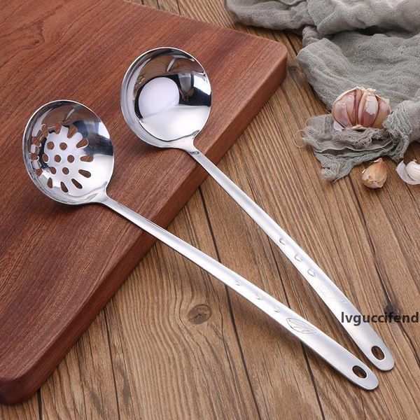 

wholesale stainless steel utensil long cooking spoon matte polish stainless steel cooking spoon slotted ladle kitchen tool