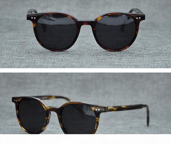 

brand desiger men ploarized sunglasses oliver ov5318 sunglasses round retro sun glasses plank frame vintage sun glasses with original box, White;black