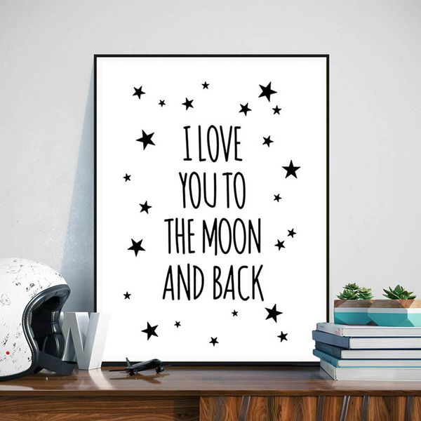 

geometry heart love poster black and white star canvas painting wall pictures for living room nordic quote decoration home art