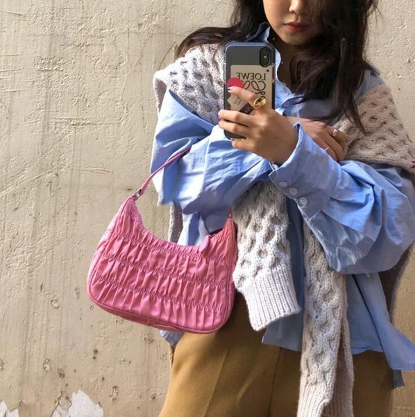 

nylon fashion women underarm bag small fold ladies handbags shoulder bags fashion girls bag
