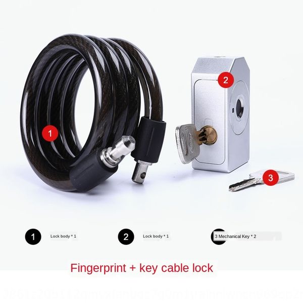 

zvd16 cable bicycle glass door electric car fingerprint helmet lock intelligent waterproof electric vehicle glass door anti-theft fingerpri