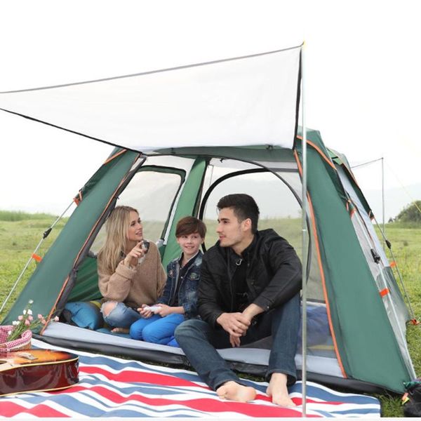 

automatic outdoor camping tent durable waterproof family large tents 3-4 person easy setup tent for beach garden fishing