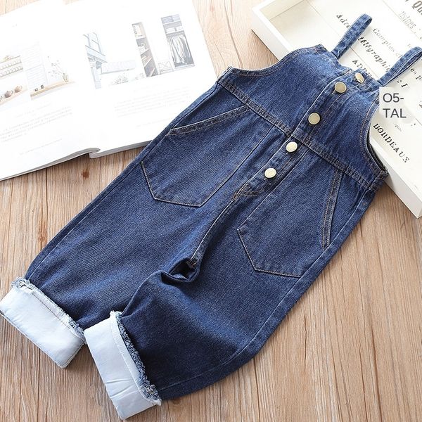 

girls' denim belt pants 2020 autumn tide clothing korean style small and children's medium-sized children's baby's, Blue
