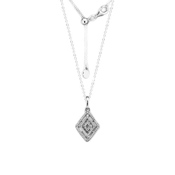 

necklaces pendants choker signature geometric lines pendant with clear cz diy sterling-silver-jewelry silver 925 pingente necklaces pendants