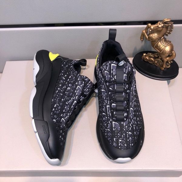 

2020u high-end limited edition letter leather stitching men's casual low-sneakers, large size fashion lace-up outdoor tide shoes, 3, Black