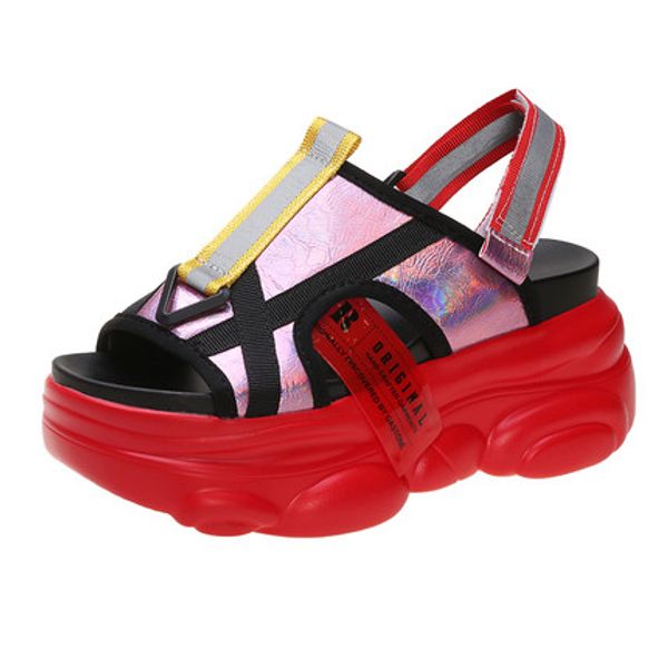 

2020 лета нового все-матч горячего стиль сандалия супер огнь спортивного досуга платформа большого размера обувь, Black