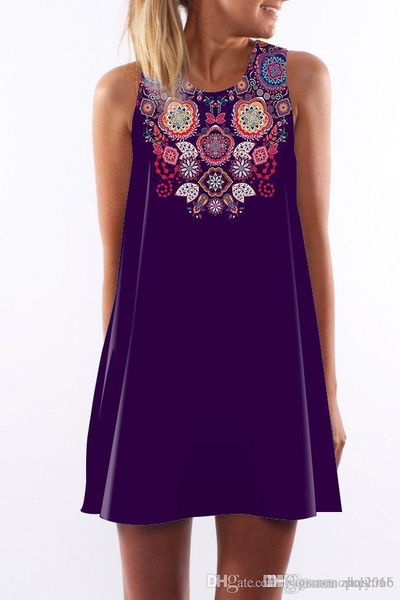 

women dress crew neck summer new style sling sleeveless hip wrap lady purple flower print skirt casual pencil dresses size s-xl, Black;gray