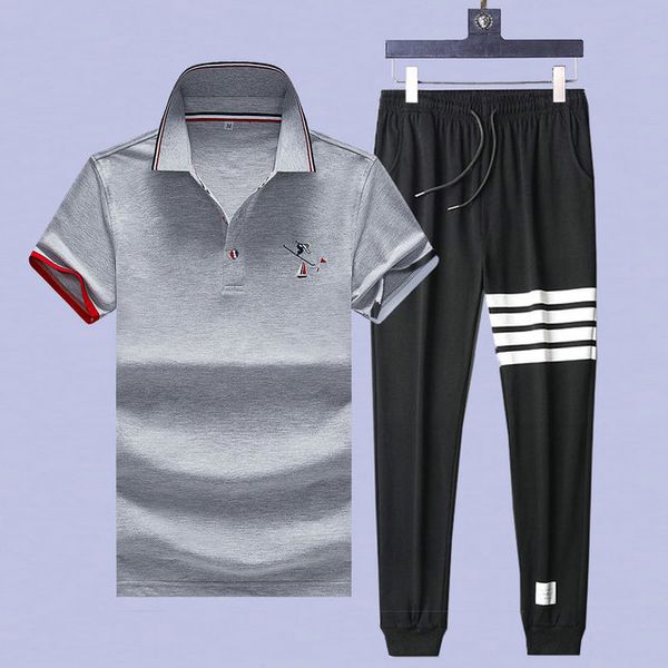 

2020 новый дизайнер мужской летние спортивные костюмы ~ китайский размер sweatsuit ~ большие мужские тренировочные пробежки пот тренировочны, Gray