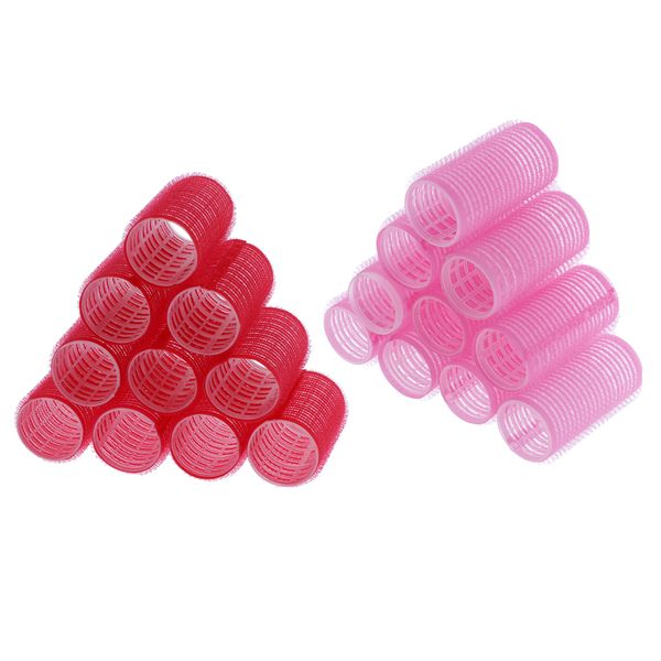

20x self grip hair rollers curling curls waves cling stick styling tool