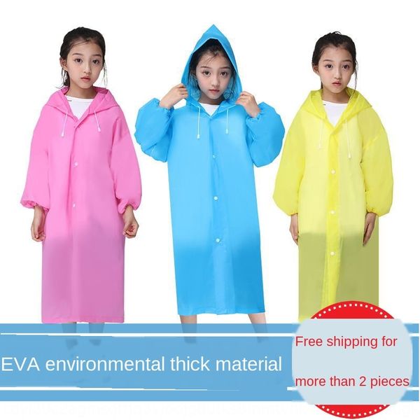 

6gazq eva children's travel long easy-to-go thickened eva children's windbreaker travel raincoat long windbreaker easy-to-go rainc, Red;brown