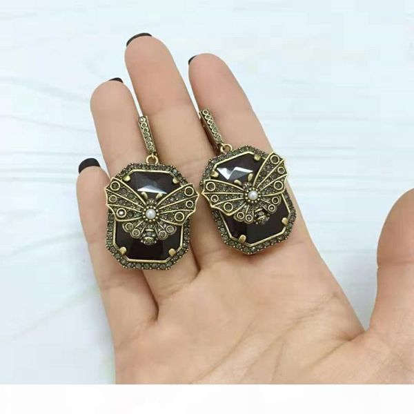 

luxury women earrings gold plated big red black cz butterfly earrings for girls women for party wedding nice gift, Golden;silver