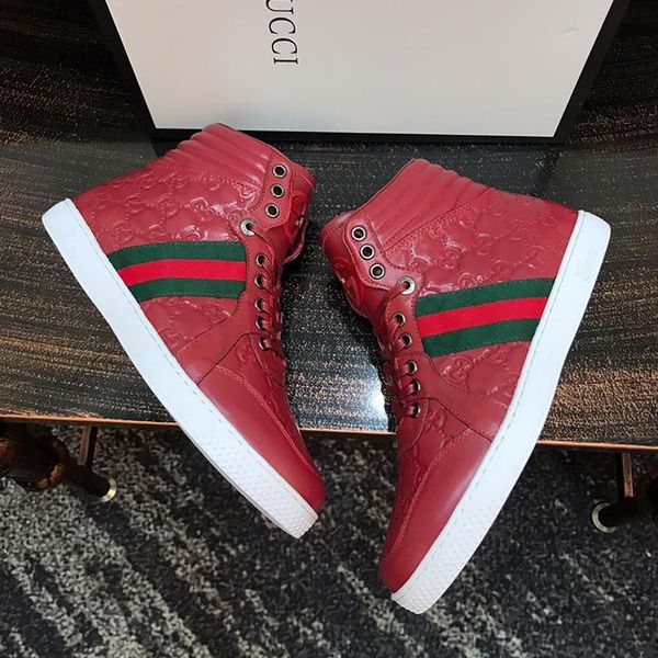 

men 's ace signature high sneaker men shoes outdoor walking footwears lace -up sports casual men boots fast delivery, Black