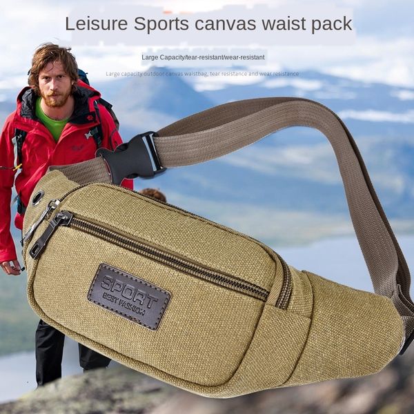 

slalu canvas men's outdoor outdoor sports mobile phone sports waist running running multi-function chest bag leisure mobile phone bag f