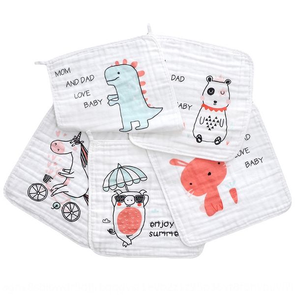 

3393# cotton six-layer gauze wash printed square washed gauze handkerchief baby saliva handkerchief towel towel