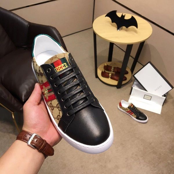 

new2 luxury high-end men's casual shoes fashion sports shoes comfortable business men's shoes original box packaging zapatos hombr, Black