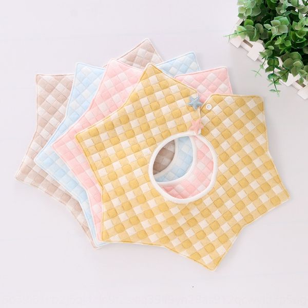 

new baby-shaped thickened three-layer warm warm bib saliva towel bibwaterproof saliva towel 360 rotating children's bib