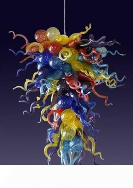 

100% mouth blown borosilicate art deco lighting suspension led light source murano glass chandeliers lights