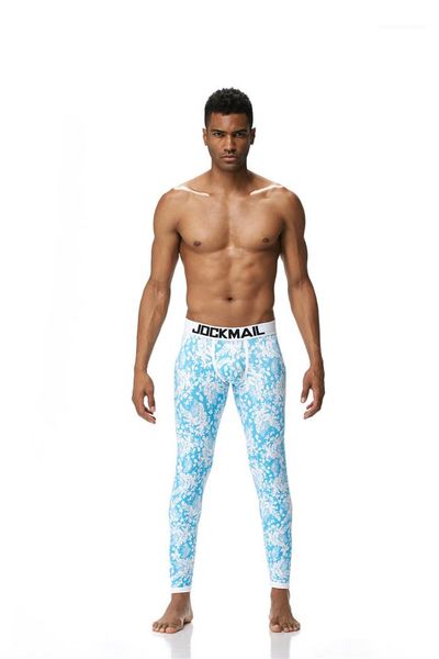 

warm breathable lift hip skinny pnats males fashion homme underpants mens floral print slim leggings spring winter designer keep, Black
