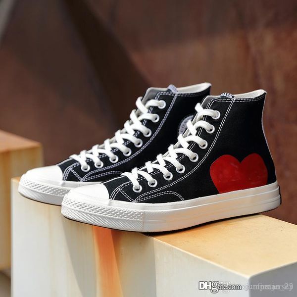 

men 1970s big eyes play chuck 70 multi heart 70s hi canvas shoes classic 1970 jointly name skateboard trainers women casual shoes 36-44, Black