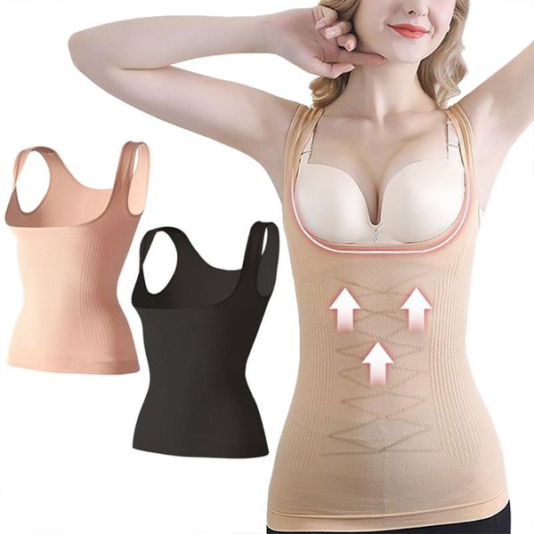 

body shaper vest shapewear corset for women nylon seamless running vest m  xl 2xl, Black;blue