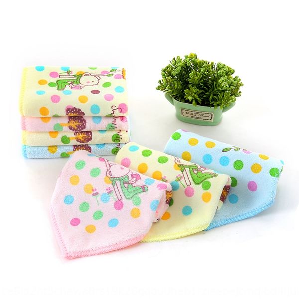 

th1k2 children's cotton small for boys and girls baby kindergarten cartoon printing face wash towel towel rectangular double layer gauz