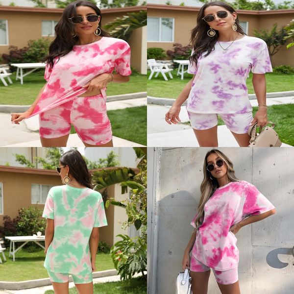 

women's two 1pcs set solid color round neck pullover and tight shorts suit tracksuit ladies outfits#184, Gray