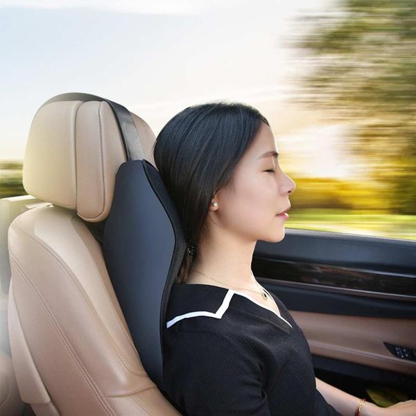 

автомобильные подушки 3d memory foam теплые эргономичный автомобиля шеи подушка дышащая pu кожа подушки сиденья аксессуары поддержка