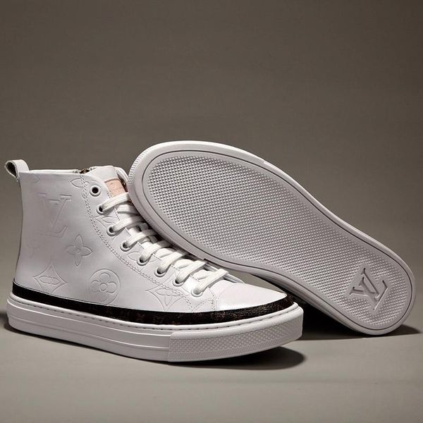 

comfortable stellar sneaker boot mens shoes outdoor walking sports footwears high lace -up luxury men boots scarpe sportive da uomo, Black