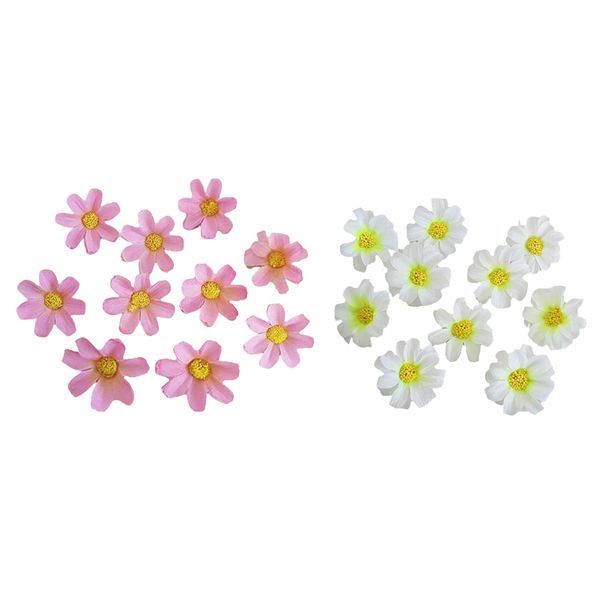 

20x vivid artificial daisy flowers fake flower heads diy wreath floral decor