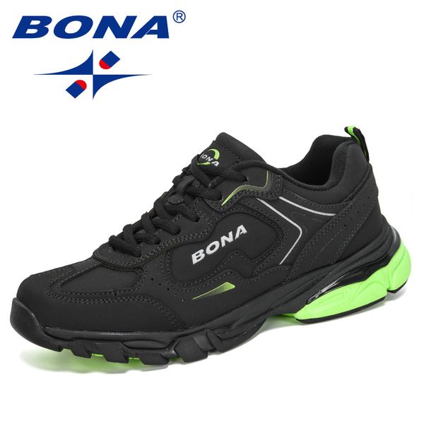 

bona 2020 new style cow split men running shoes outdoor sports shoes zapatos comfortable athletic male sneakers jogging footwear