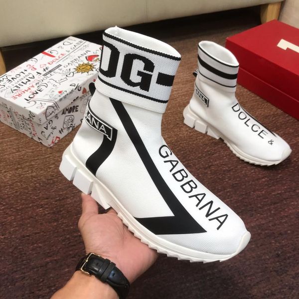 

new2 luxury casual shoes fashion wild sports socks shoes outdoor comfortable breathable men and women shoes original box packaging, Black