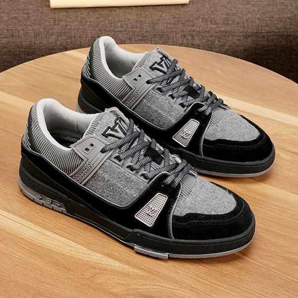 

new mens shoes fashion leather luxury footwears trainer sneaker luxury chaussures pour hommes fast ship mens shoes fashion type zapatos, Black