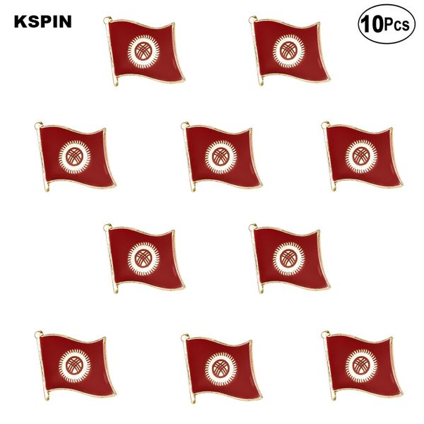

kyrgyzstan flag lapel pin flag badge brooch pins badges 10pcs a lot, Gray