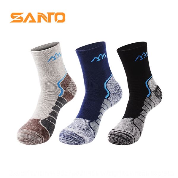 

santo santo outdoor mountaineering keep warm mid-tube thickened warm sports running socks mountaineering socks men's winter, Black