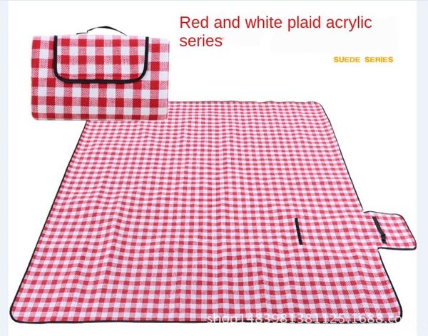 

outdoor plaid picnic moisture-proof waterproof meal meal mat thickened 200*200 people acrylic floor mat