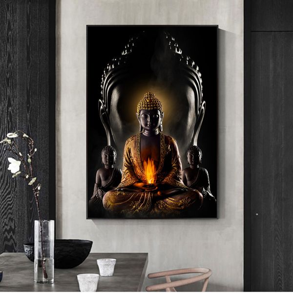 

canvas painting wall posters and prints modern buddha wall art pictures for living children room decoration dining entrance l home decor
