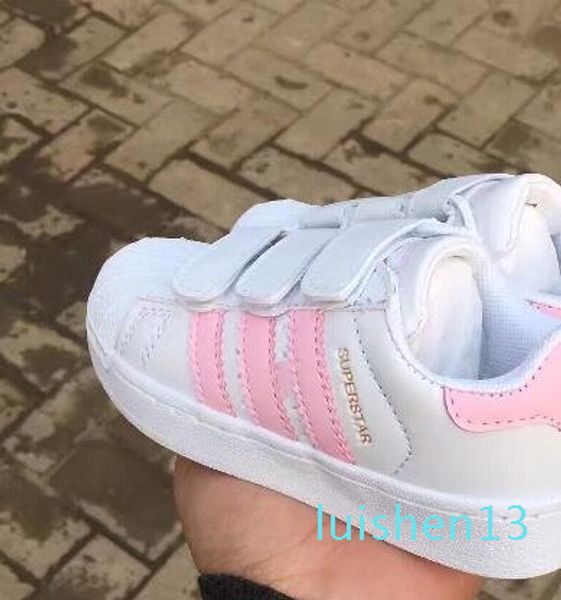 

new stan smith sneakers casual leather children shoes sports jogging shoes kid classic flats shoes superstar l13, Black