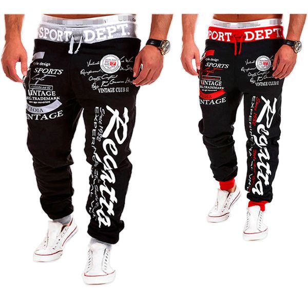 

men's sweatpants fitness training joggers casual autumn trousers men sweatpants fashion streetwear cargo pants men sweat pants, Black