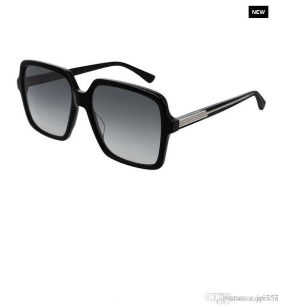 

new fashion designer women sunglasses 0375 square frame simple popular selling style uv400 protection eyewear, White;black