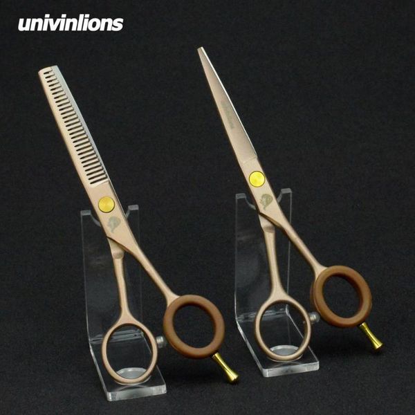 

univinlions 5.5" rose gold hairdresser scissors barber hairdressing scissors haircut shears thinning hair golden razor