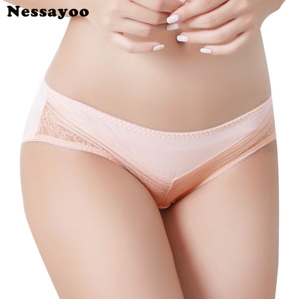 

women's lace panties ladies seamless hip cotton panty lace flower patterned ultra-thin transparent breathable briefs, Black;pink