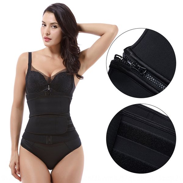 

aek72 new reinforced hook and loop sports waist corset belly new type of reinforced hook ring device device belt slimmings, Black;brown