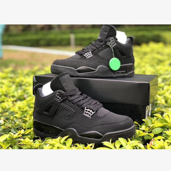 

nkj04a 2020 good quality retro mens basketball shoes 4 4s cu1110-010 black/black-light graphite sports luxury sneakers size40-46